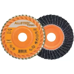 4.5x7/8" 60 Grit  ALLSTEEL™ TURBO Versatile industrial grade flap disc for aggressive removal